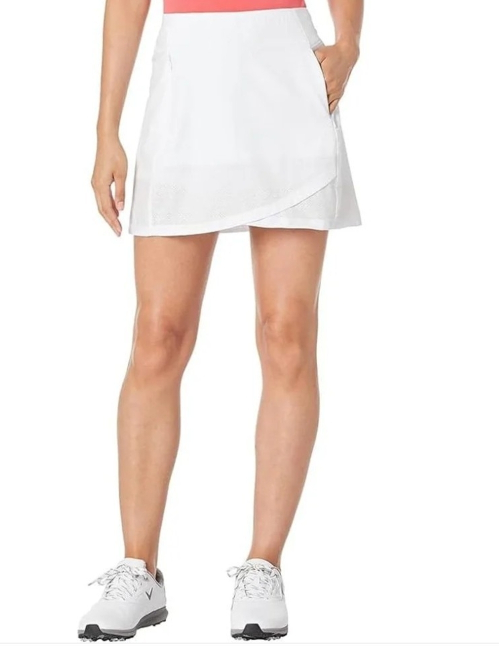 Callaway White Women's Athletic Skort with Wrap Front